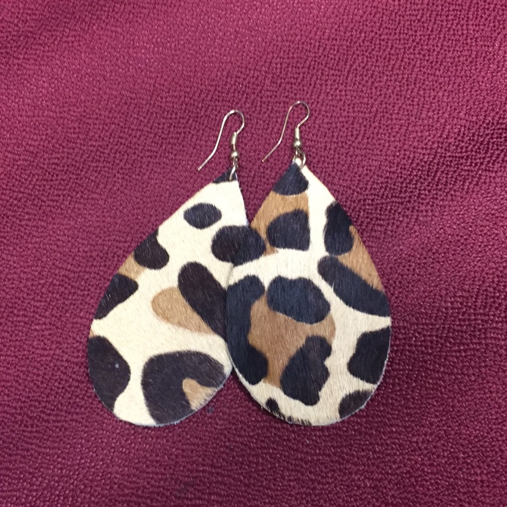 NEVER worn Leopard earrings